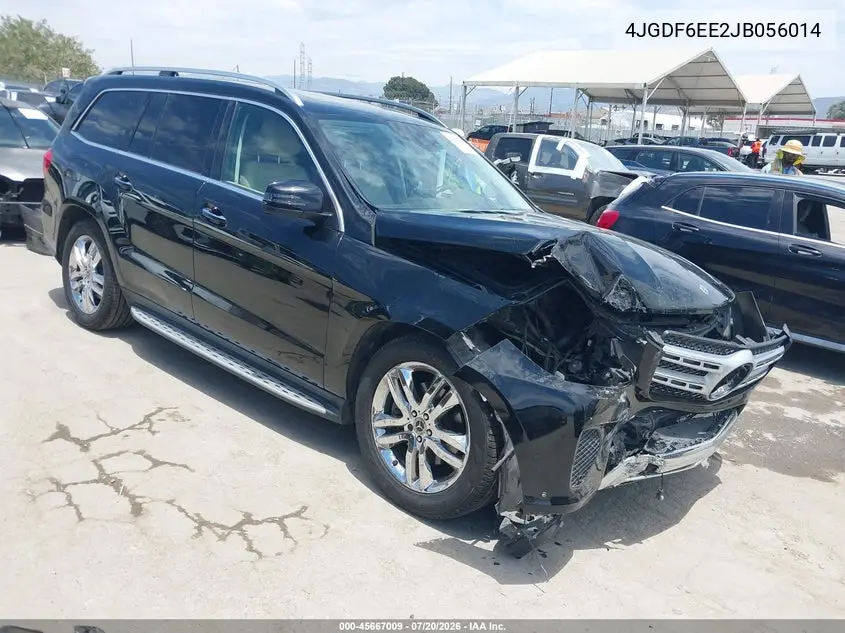 2018 Mercedes-Benz Gls 450 4Matic VIN: 4JGDF6EE2JB056014 Lot: 45667009