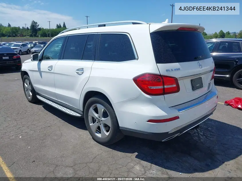 2019 Mercedes-Benz Gls 450 4Matic VIN: 4JGDF6EE4KB241344 Lot: 45234121