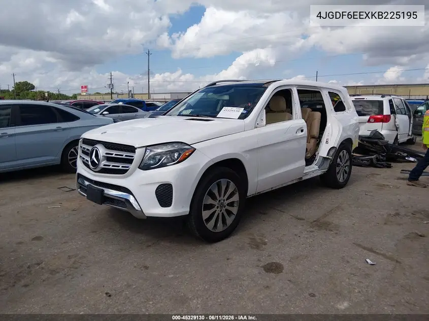 2019 Mercedes-Benz Gls 450 4Matic VIN: 4JGDF6EEXKB225195 Lot: 45329130