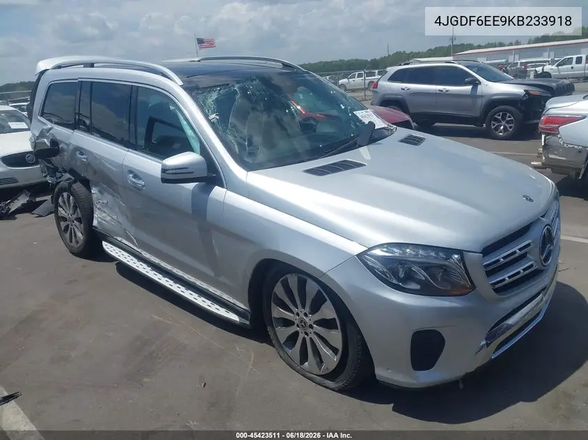 2019 Mercedes-Benz Gls 450 4Matic VIN: 4JGDF6EE9KB233918 Lot: 45423511