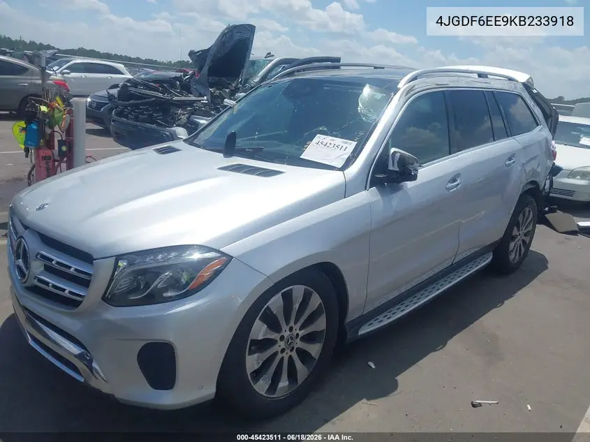2019 Mercedes-Benz Gls 450 4Matic VIN: 4JGDF6EE9KB233918 Lot: 45423511