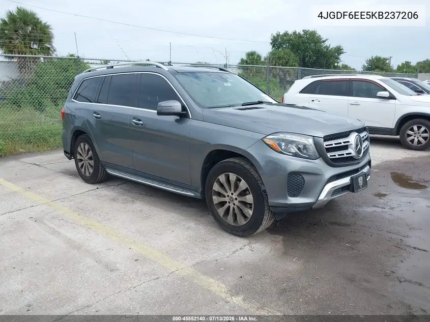 2019 Mercedes-Benz Gls 450 4Matic VIN: 4JGDF6EE5KB237206 Lot: 45552140