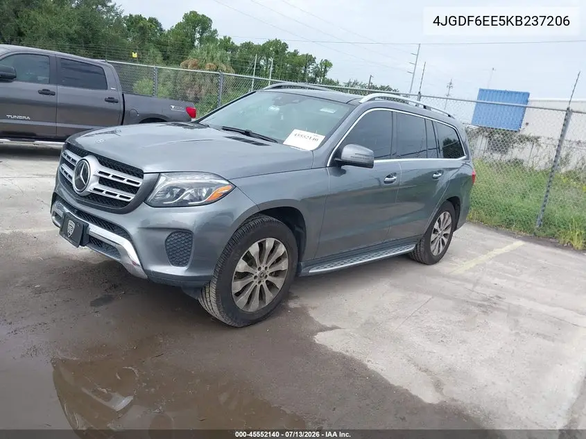 2019 Mercedes-Benz Gls 450 4Matic VIN: 4JGDF6EE5KB237206 Lot: 45552140