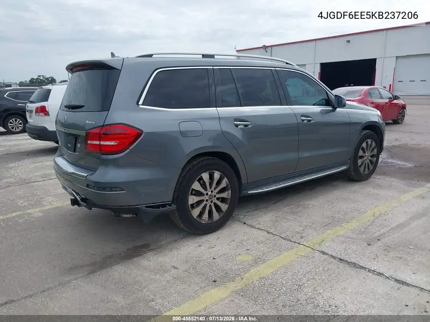 2019 Mercedes-Benz Gls 450 4Matic VIN: 4JGDF6EE5KB237206 Lot: 45552140