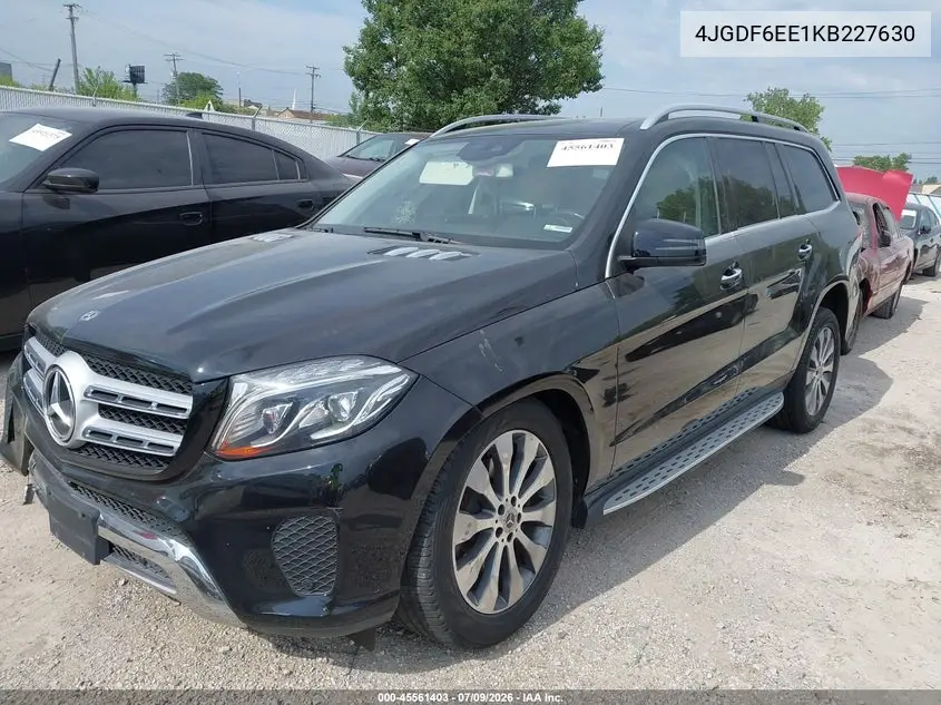 2019 Mercedes-Benz Gls 450 4Matic VIN: 4JGDF6EE1KB227630 Lot: 45561403