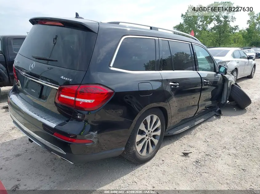 2019 Mercedes-Benz Gls 450 4Matic VIN: 4JGDF6EE1KB227630 Lot: 45561403