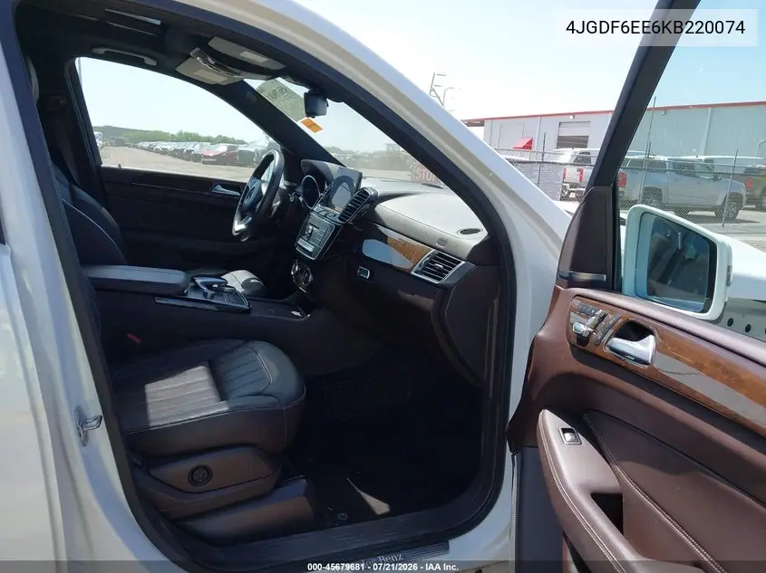 2019 Mercedes-Benz Gls 450 4Matic VIN: 4JGDF6EE6KB220074 Lot: 45679681