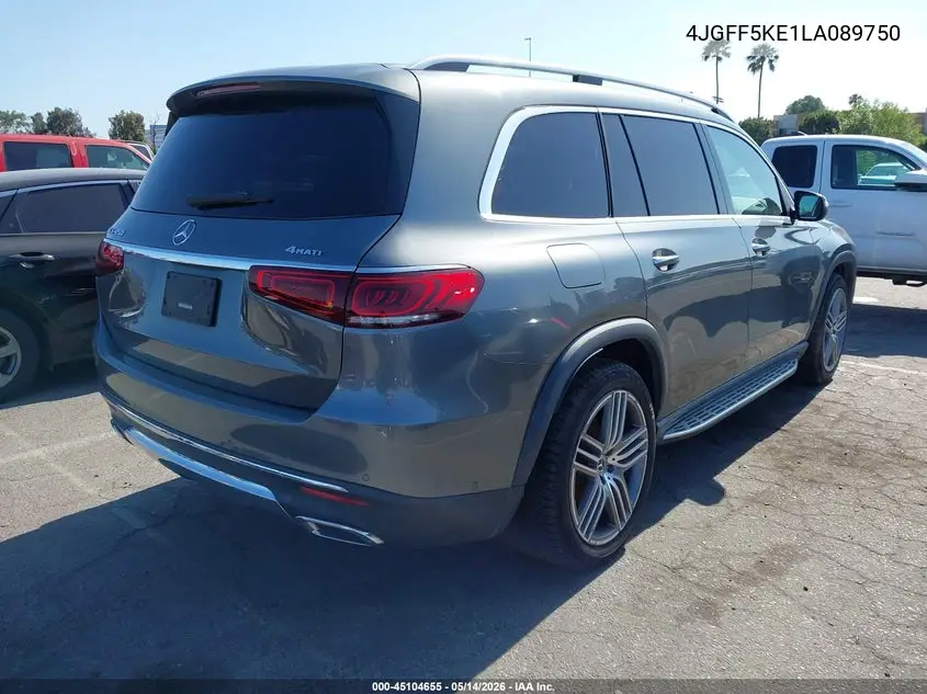 2020 Mercedes-Benz Gls 450 4Matic VIN: 4JGFF5KE1LA089750 Lot: 45104655