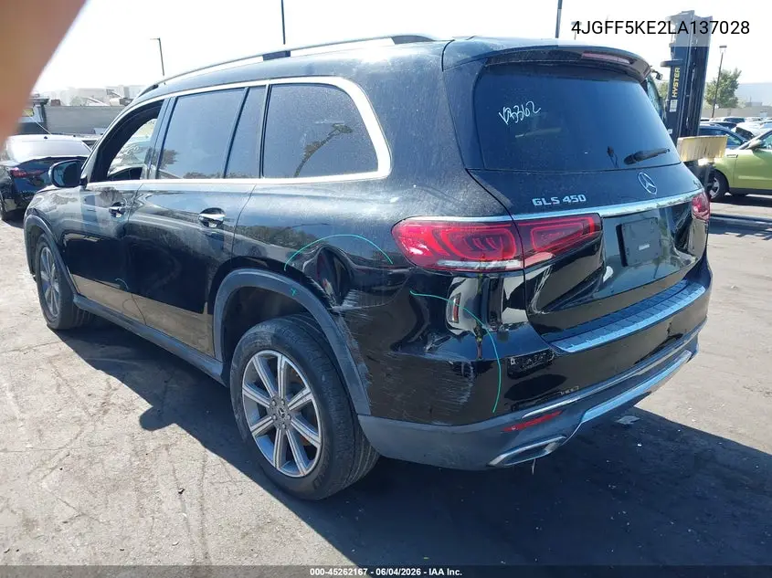2020 Mercedes-Benz Gls 450 4Matic VIN: 4JGFF5KE2LA137028 Lot: 45262167