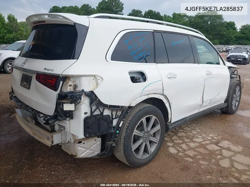 2020 Mercedes-Benz Gls 450 4Matic VIN: 4JGFF5KE7LA285837 Lot: 45415093