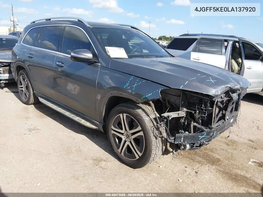 2020 Mercedes-Benz Gls 450 4Matic VIN: 4JGFF5KE0LA137920 Lot: 45473459