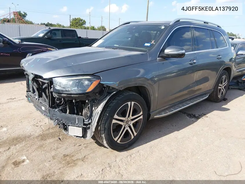 2020 Mercedes-Benz Gls 450 4Matic VIN: 4JGFF5KE0LA137920 Lot: 45473459