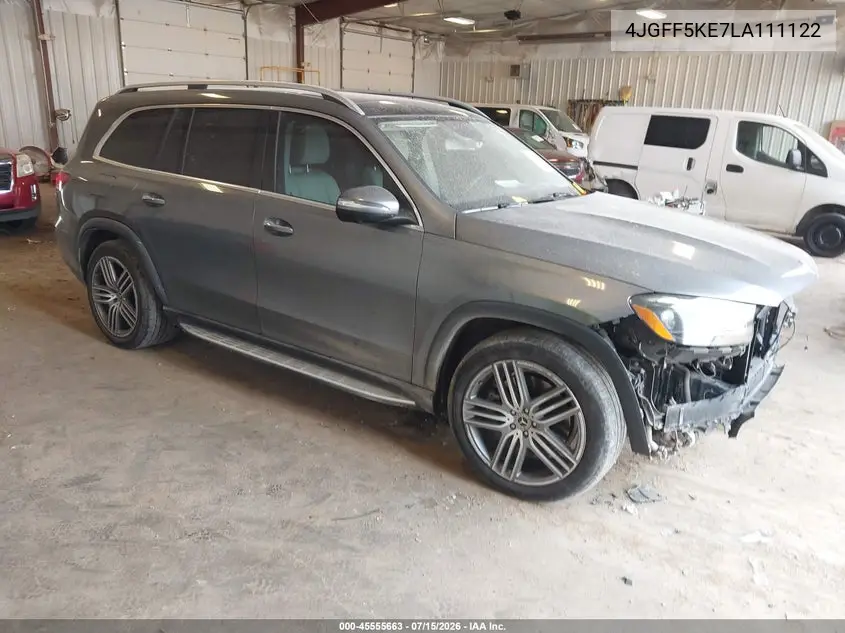 2020 Mercedes-Benz Gls 450 4Matic VIN: 4JGFF5KE7LA111122 Lot: 45555663