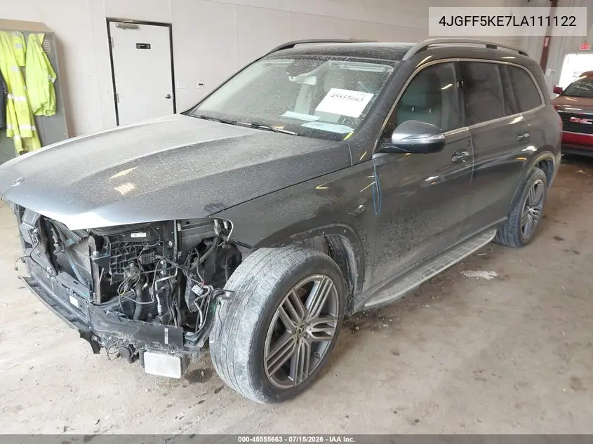 2020 Mercedes-Benz Gls 450 4Matic VIN: 4JGFF5KE7LA111122 Lot: 45555663