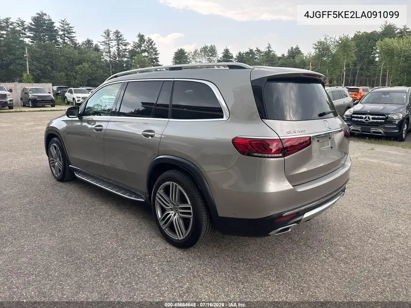 2020 Mercedes-Benz Gls 450 4Matic VIN: 4JGFF5KE2LA091099 Lot: 45664648