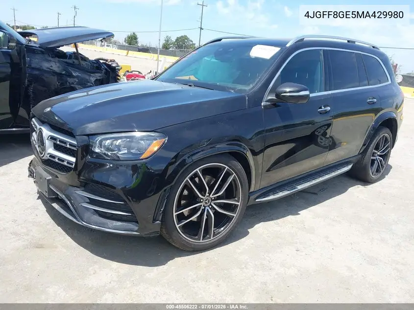 2021 Mercedes-Benz Gls 580 4Matic VIN: 4JGFF8GE5MA429980 Lot: 45506222