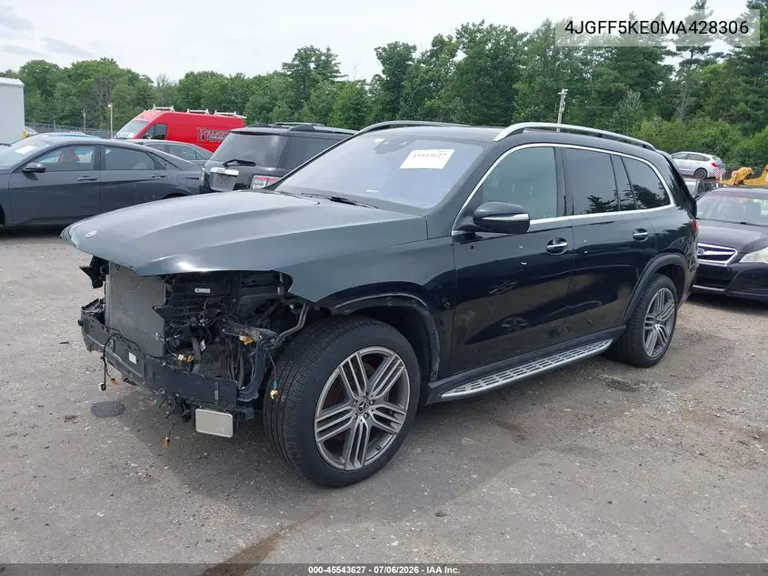 2021 Mercedes-Benz Gls 450 4Matic VIN: 4JGFF5KE0MA428306 Lot: 45543627