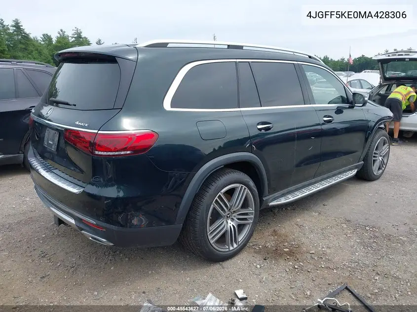 2021 Mercedes-Benz Gls 450 4Matic VIN: 4JGFF5KE0MA428306 Lot: 45543627