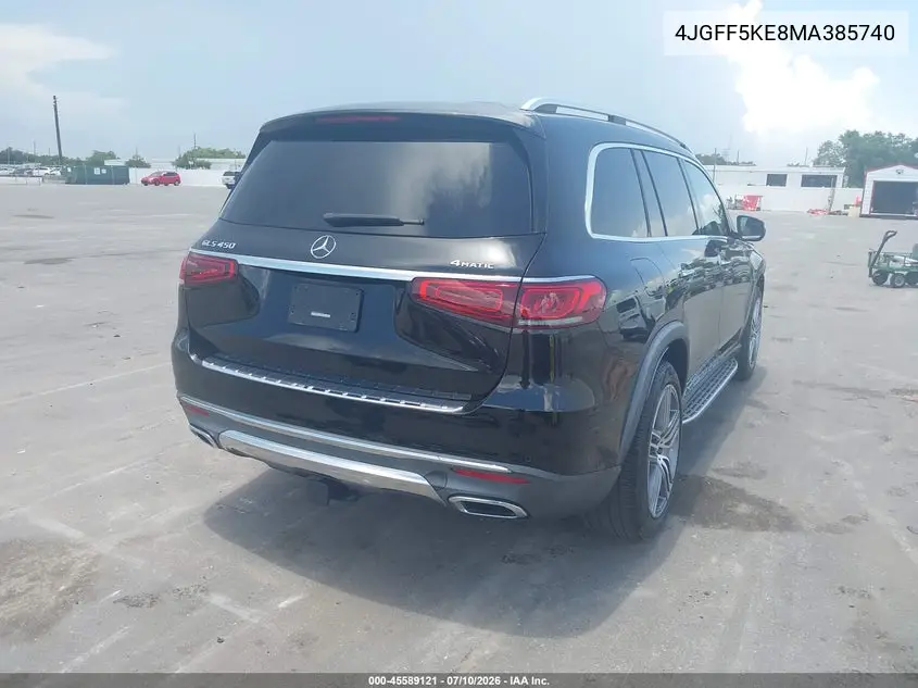 2021 Mercedes-Benz Gls 450 4Matic VIN: 4JGFF5KE8MA385740 Lot: 45589121