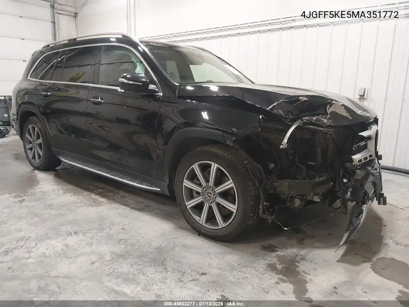 2021 Mercedes-Benz Gls 450 4Matic VIN: 4JGFF5KE5MA351772 Lot: 45603277