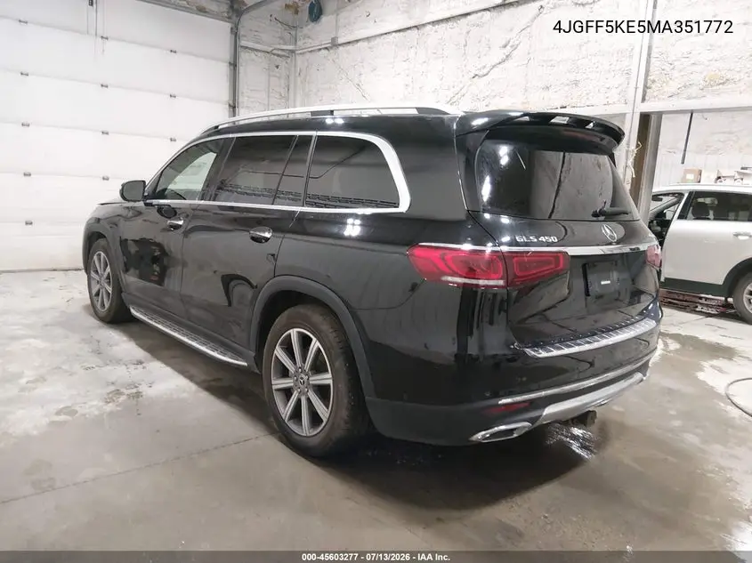 2021 Mercedes-Benz Gls 450 4Matic VIN: 4JGFF5KE5MA351772 Lot: 45603277