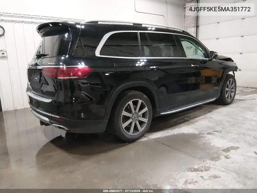 2021 Mercedes-Benz Gls 450 4Matic VIN: 4JGFF5KE5MA351772 Lot: 45603277