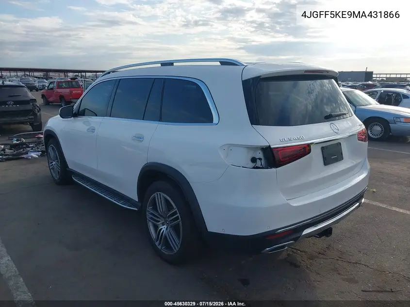 2021 Mercedes-Benz Gls 450 4Matic VIN: 4JGFF5KE9MA431866 Lot: 45630329