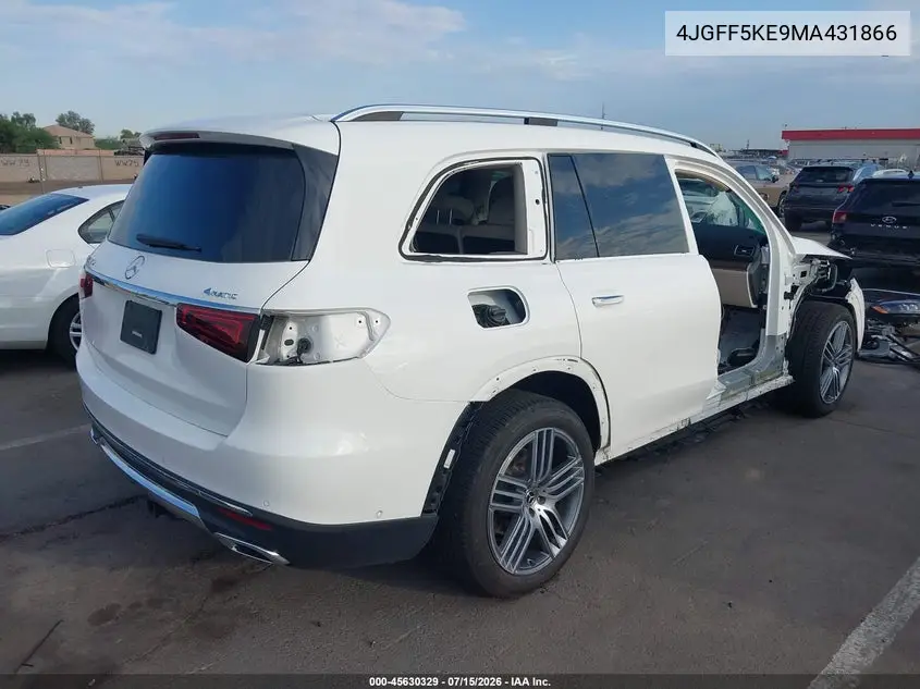 2021 Mercedes-Benz Gls 450 4Matic VIN: 4JGFF5KE9MA431866 Lot: 45630329