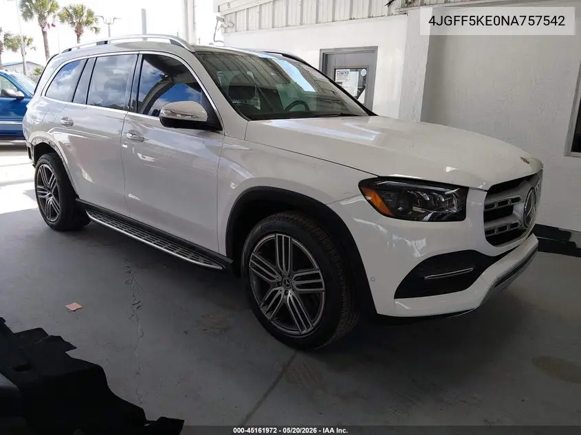 2022 Mercedes-Benz Gls 450 4Matic VIN: 4JGFF5KE0NA757542 Lot: 45161972