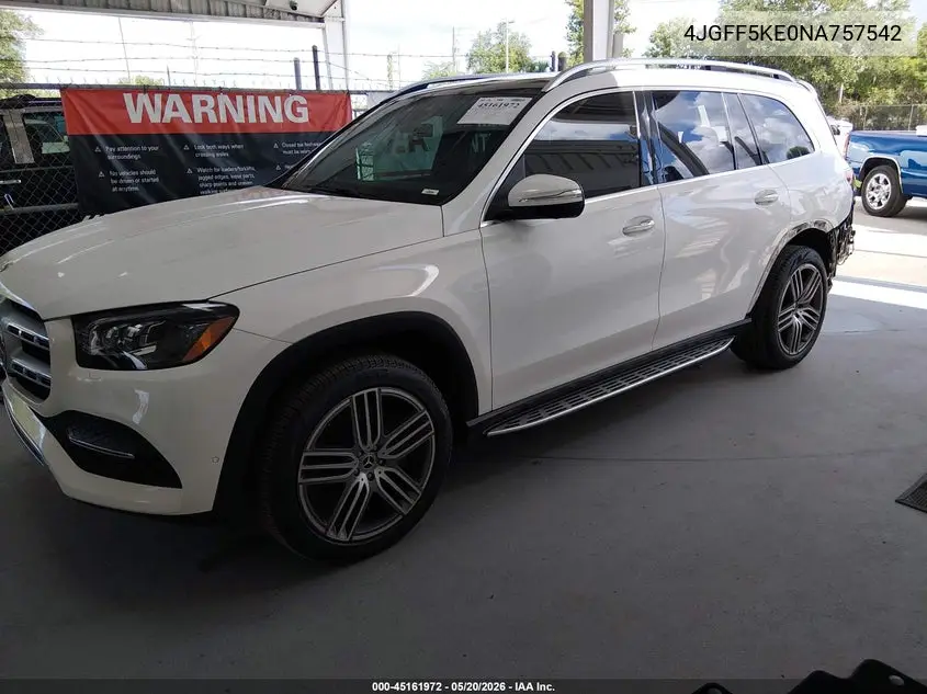 2022 Mercedes-Benz Gls 450 4Matic VIN: 4JGFF5KE0NA757542 Lot: 45161972