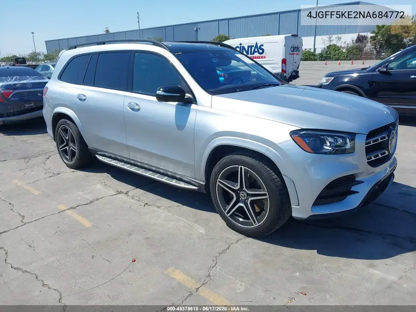 2022 Mercedes-Benz Gls 450 4Matic VIN: 4JGFF5KE2NA684772 Lot: 45378615