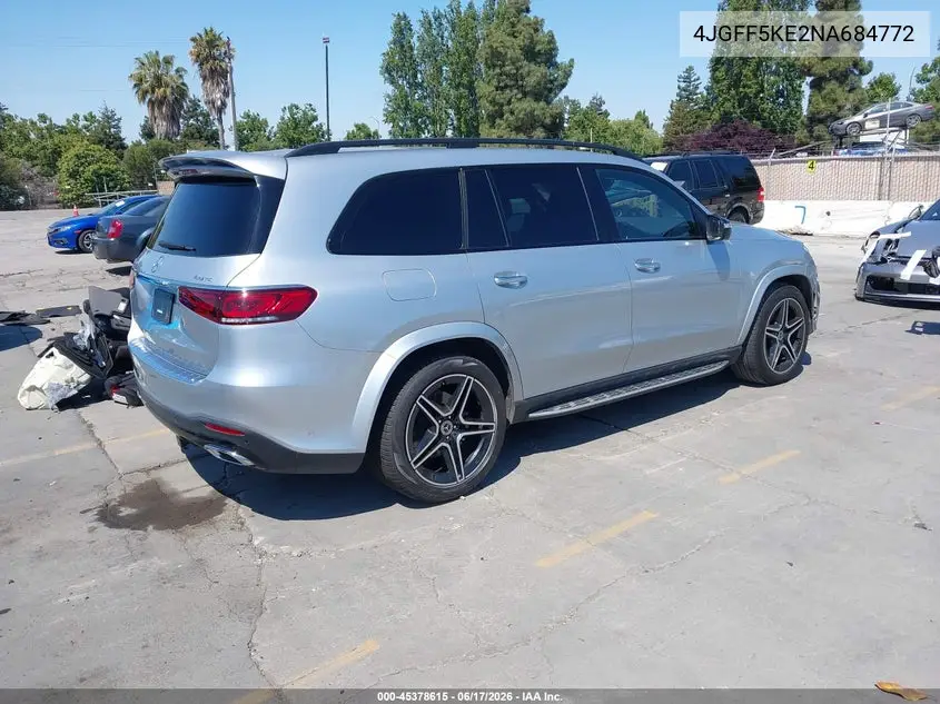 2022 Mercedes-Benz Gls 450 4Matic VIN: 4JGFF5KE2NA684772 Lot: 45378615