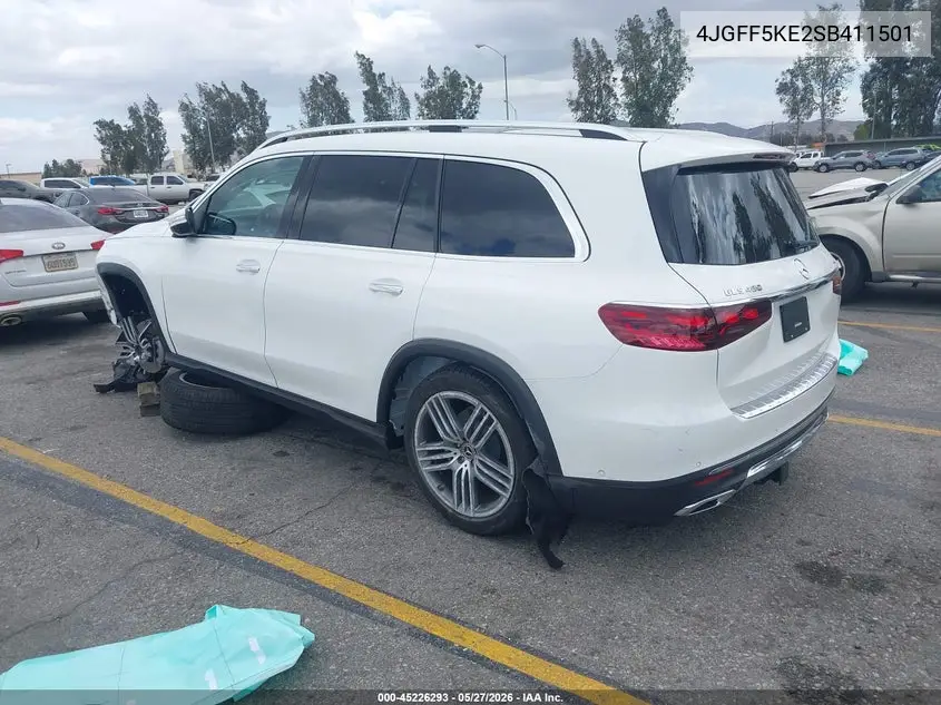 2025 Mercedes-Benz Gls 450 4Matic VIN: 4JGFF5KE2SB411501 Lot: 45226293