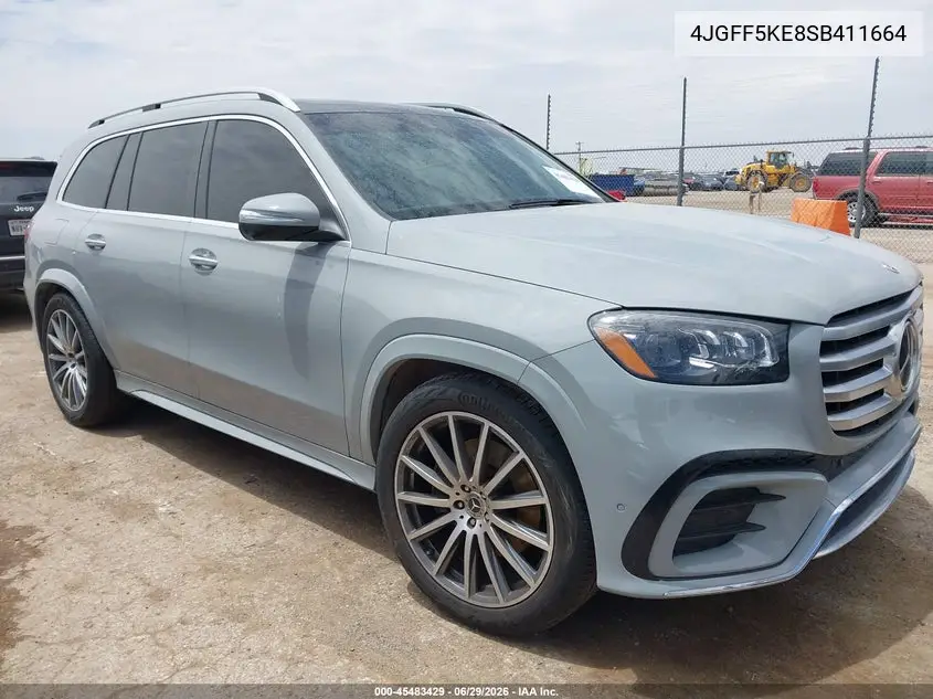 2025 Mercedes-Benz Gls 450 4Matic VIN: 4JGFF5KE8SB411664 Lot: 45483429