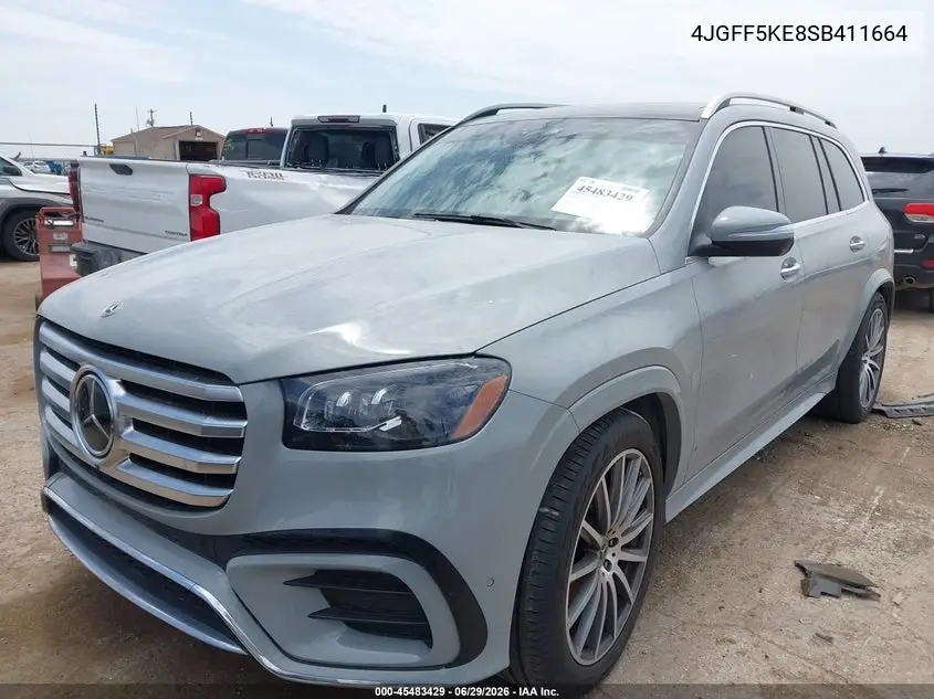 2025 Mercedes-Benz Gls 450 4Matic VIN: 4JGFF5KE8SB411664 Lot: 45483429
