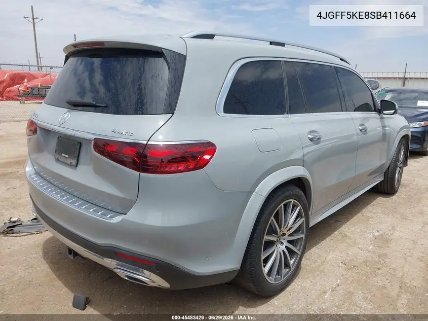 2025 Mercedes-Benz Gls 450 4Matic VIN: 4JGFF5KE8SB411664 Lot: 45483429