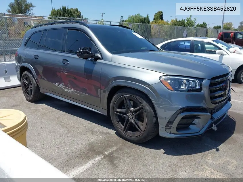 2025 Mercedes-Benz Gls 450 4Matic VIN: 4JGFF5KE3SB452820 Lot: 45533863