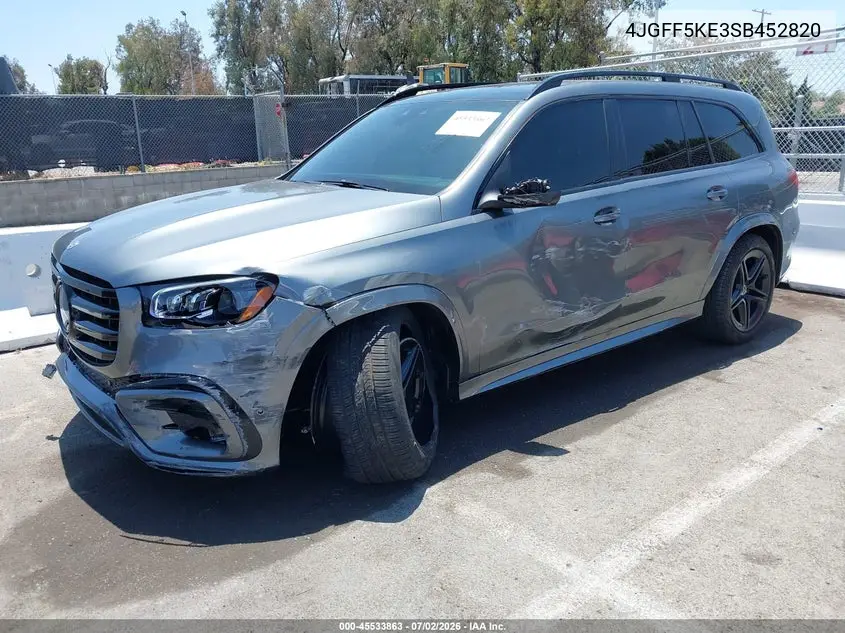 2025 Mercedes-Benz Gls 450 4Matic VIN: 4JGFF5KE3SB452820 Lot: 45533863