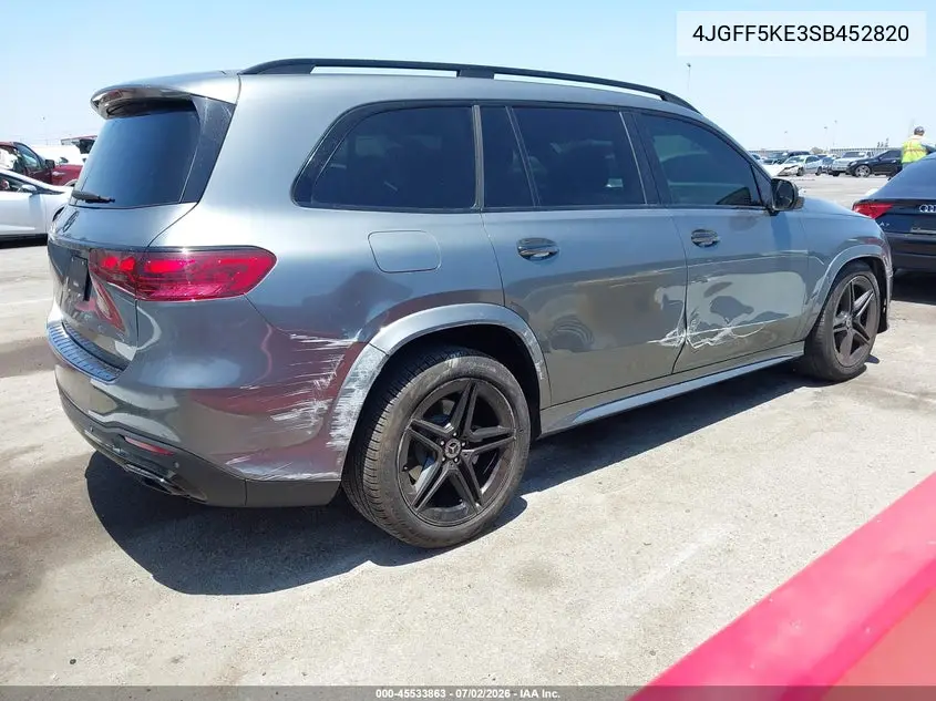 2025 Mercedes-Benz Gls 450 4Matic VIN: 4JGFF5KE3SB452820 Lot: 45533863
