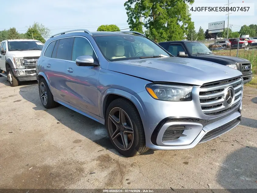 2025 Mercedes-Benz Gls 450 4Matic VIN: 4JGFF5KE5SB407457 Lot: 45585223