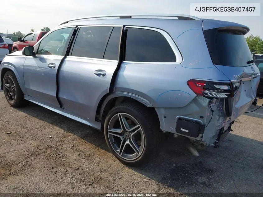 2025 Mercedes-Benz Gls 450 4Matic VIN: 4JGFF5KE5SB407457 Lot: 45585223