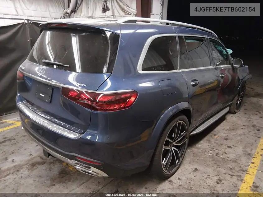 2026 Mercedes-Benz Gls 450 4Matic VIN: 4JGFF5KE7TB602154 Lot: 45261505
