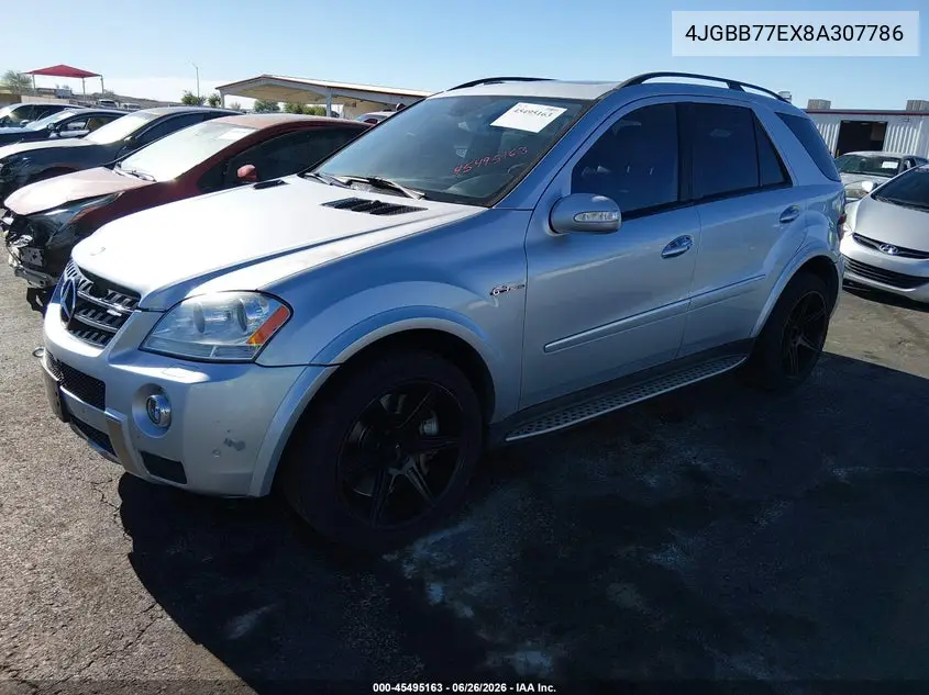 2008 Mercedes-Benz M-Class 6.3L Amg VIN: 4JGBB77EX8A307786 Lot: 45495163