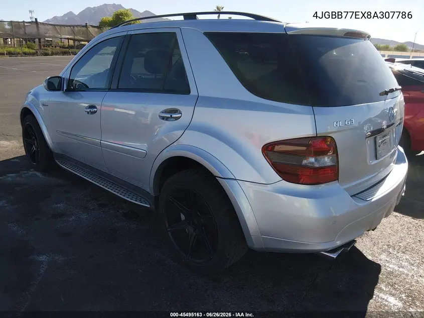 2008 Mercedes-Benz M-Class 6.3L Amg VIN: 4JGBB77EX8A307786 Lot: 45495163