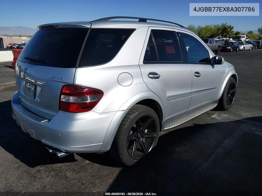 2008 Mercedes-Benz M-Class 6.3L Amg VIN: 4JGBB77EX8A307786 Lot: 45495163