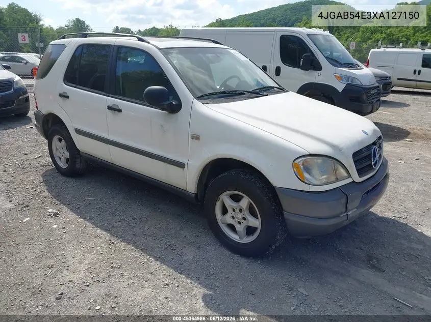 1999 Mercedes-Benz Ml 320 VIN: 4JGAB54E3XA127150 Lot: 45364986