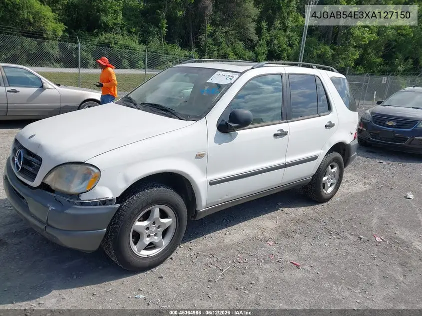 1999 Mercedes-Benz Ml 320 VIN: 4JGAB54E3XA127150 Lot: 45364986