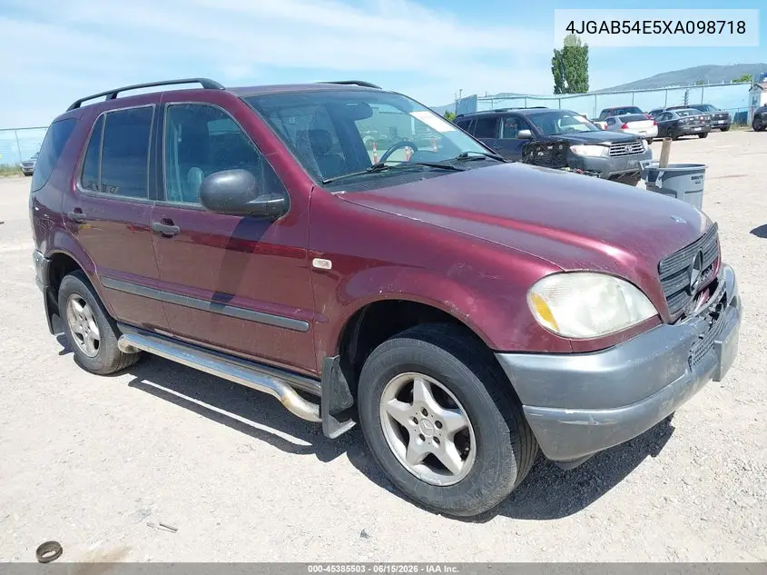1999 Mercedes-Benz Ml 320 VIN: 4JGAB54E5XA098718 Lot: 45385503