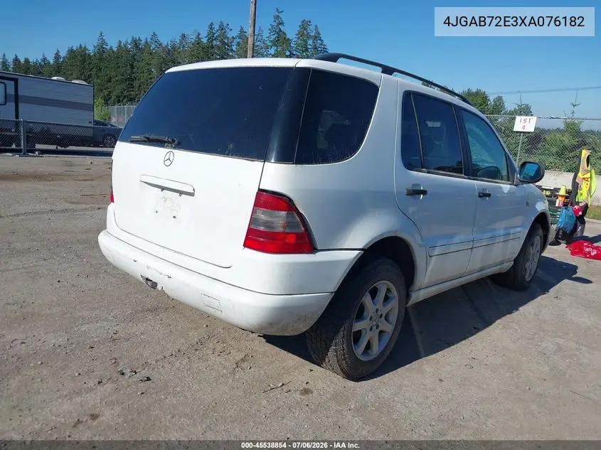 1999 Mercedes-Benz Ml 430 VIN: 4JGAB72E3XA076182 Lot: 45538854