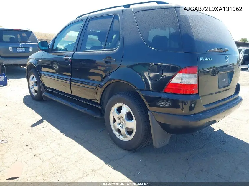 1999 Mercedes-Benz Ml 430 VIN: 4JGAB72E9XA131962 Lot: 45632108